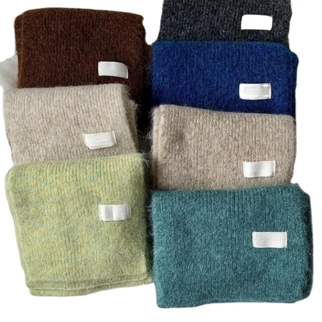Custom LOGO 10% cashmere scarf Ladies Warm Soft higher quality solid colour scarf Shawl for Women
