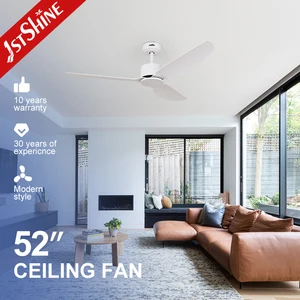 1stshine Ceiling Fan White OEM 3 ABS Blades High Airflow Smart Remote Control DC Motor Ceiling Fan