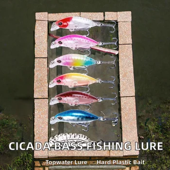 Wholesale 40mm 4.4g ABS Artificial Hard Topwater Cicada Insect Fishing Lures for Bass Saltwater Fishing – Popper – view 3