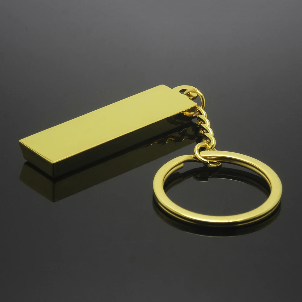 Gold Plated Bullion Bar Key Ring - Perfect Gift or Souvenir