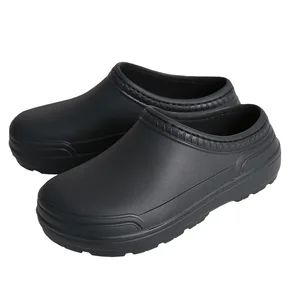 Men's Low Cut Waterproof Work Clogs Non-Slip Oil-Resistant Kitchen Chef Shoes Anti- Smashing Direct Factory for Hotels