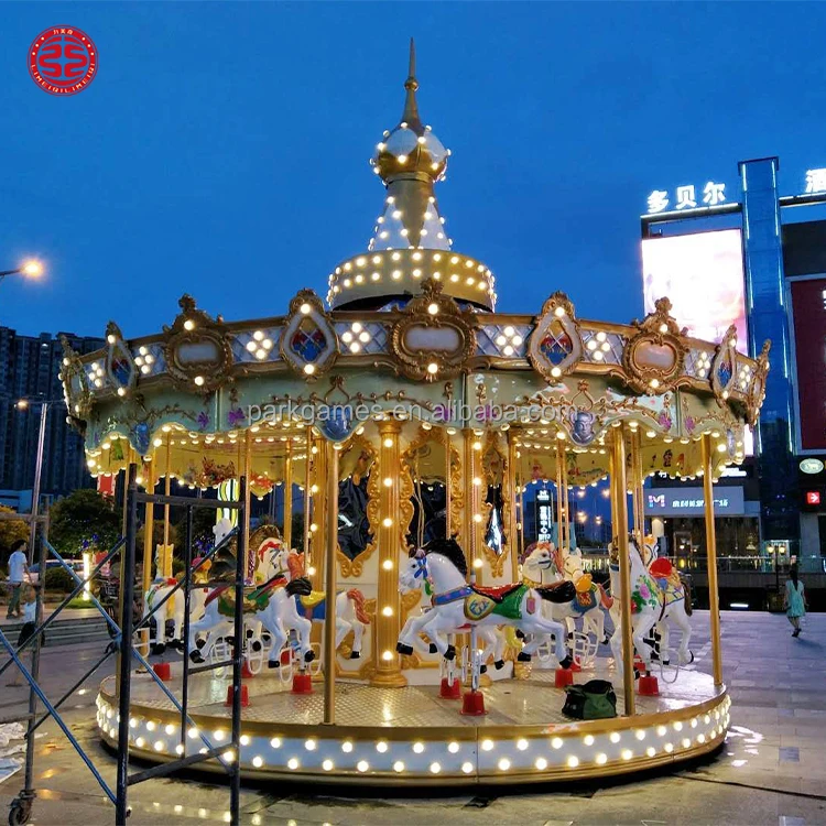 High Quality Commercial Indoor Outdoor Kids Electric Merry Go Round Large Carousel Horse Entertainment Equipment