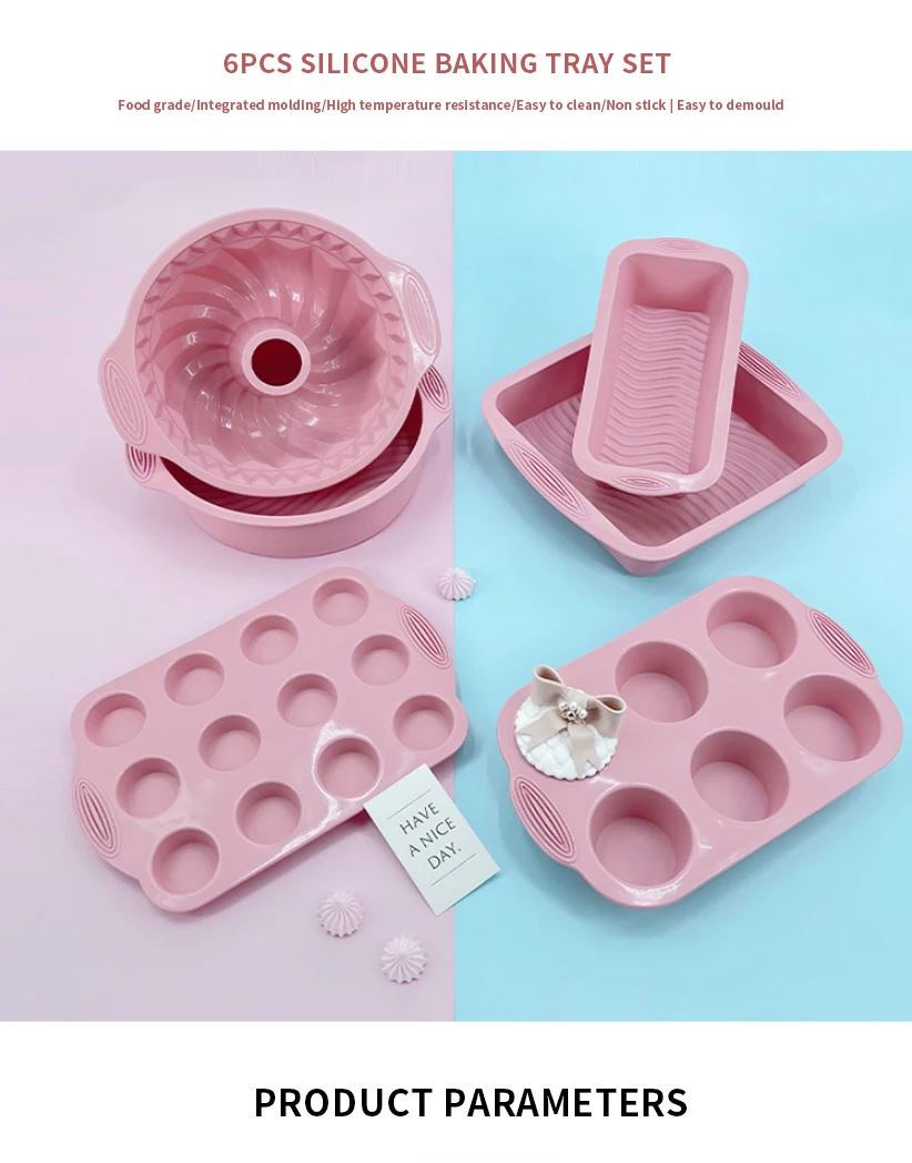 6pcs Baking Mold Set Kitchen Accessories Silicone Mold Baking Utensils