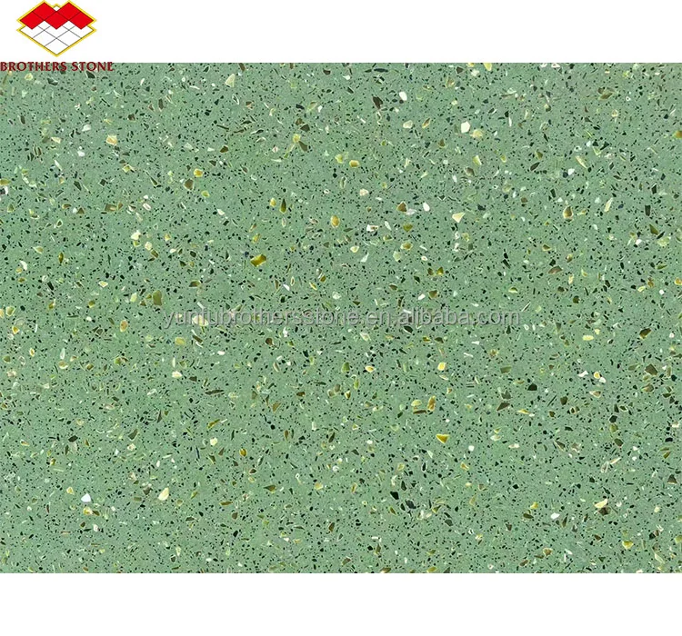 Modern Bathroom Style Dark Green Terrazzo Stone Tiles For Walling And ...