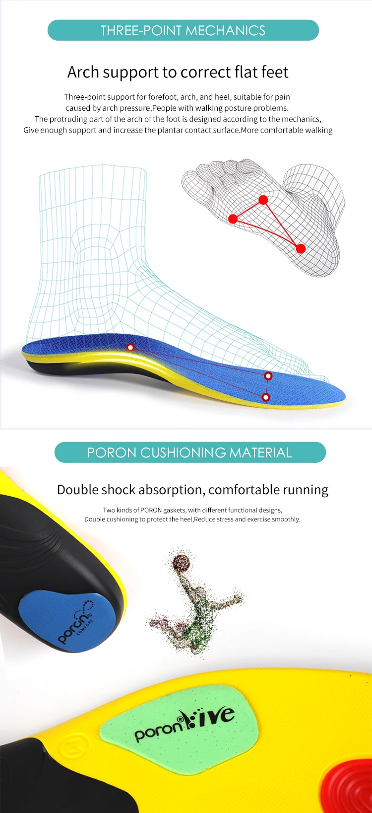 x leg correction arch support correction ion orthopedic eva insole for shoes flat foot202-43