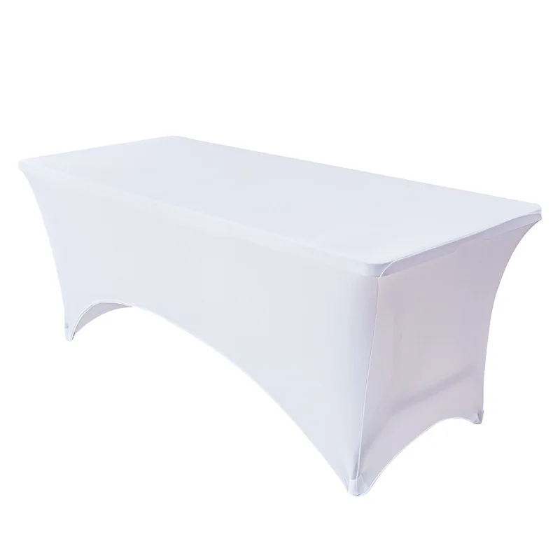 Modern Elastic Banquet Tablecloth 4FT-6FT Long Square for Weddings & Meetings Durable Cocktail Table Cover