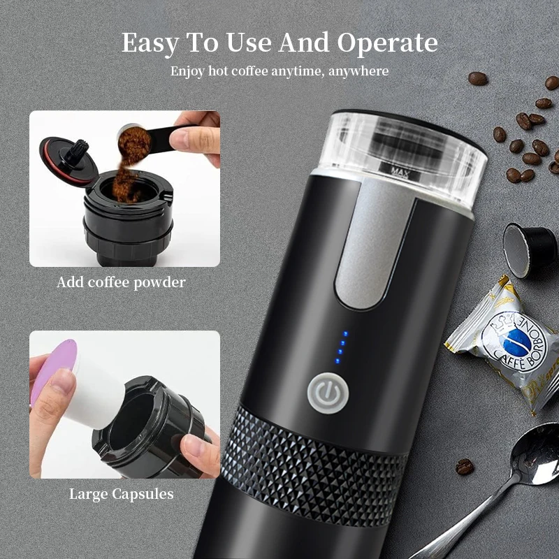 2 In 1 K Cup Mini 2in1 Espresso Maker Portable 12v Expresso Machine