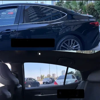 Ultra Black 5%vlt UV99% Privacy Protection Outside 2PLY Dyed Film One Way Vision Window Film for Front Rear Windshields Window