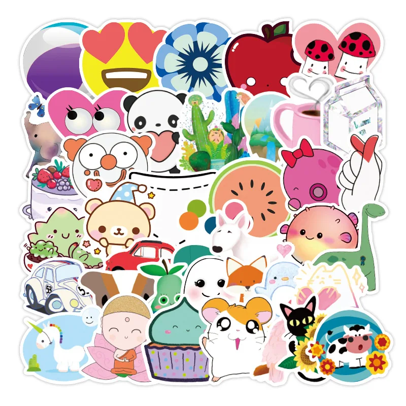 35PC Cute Cartoon Fridge Stickers For Laptop Motorcycle Skateboard Luggage Decal 