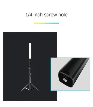 Led Portable Hand-held Supplementary Light RGB Photographic Lighting Rod Contains Lithium Battery to Support Mobile Power Supply detail image