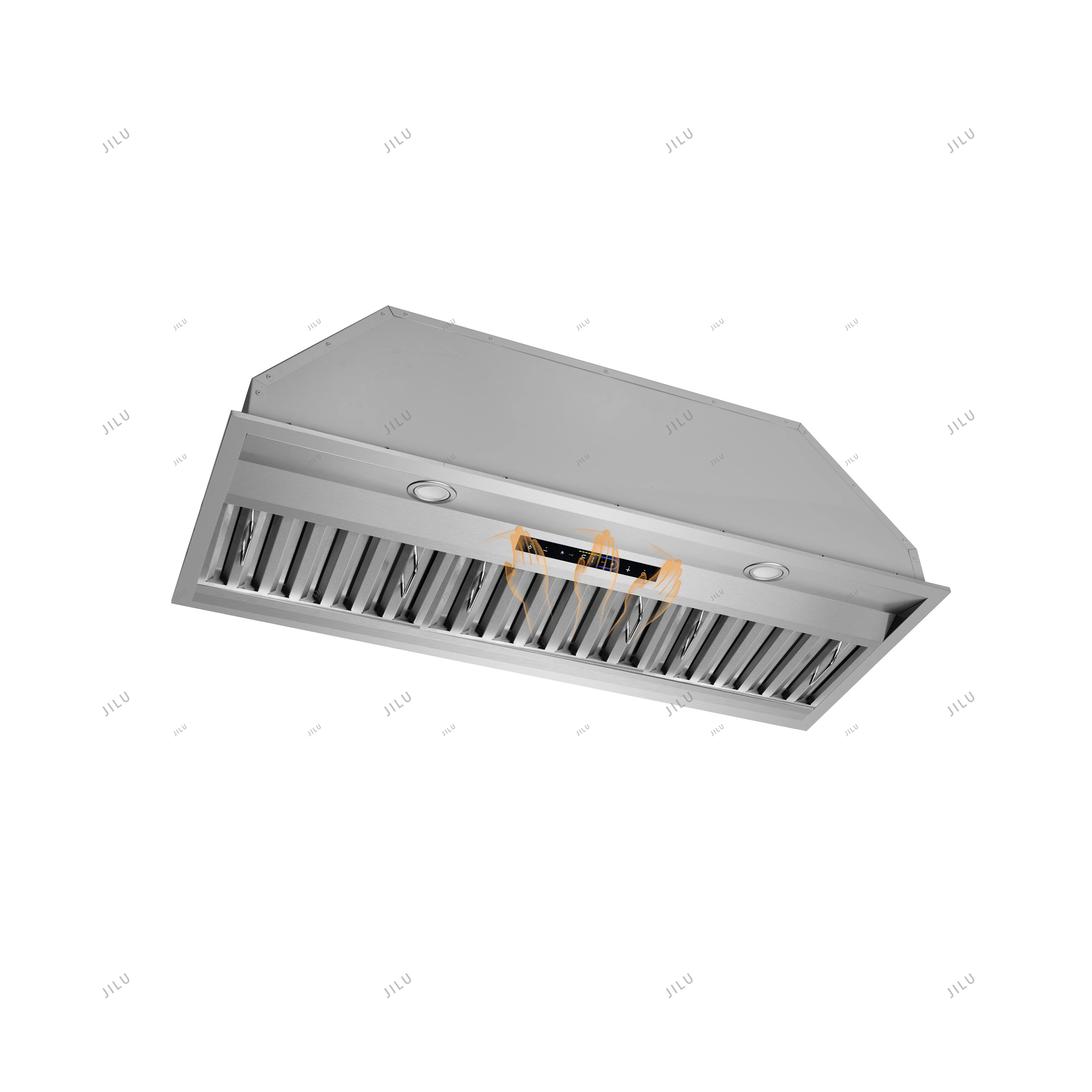 Campana extractora eléctrica de acero inoxidable empotrada, con bajo nivel de ruido, 21 m/min de escape y interruptor manual para uso doméstico Q5