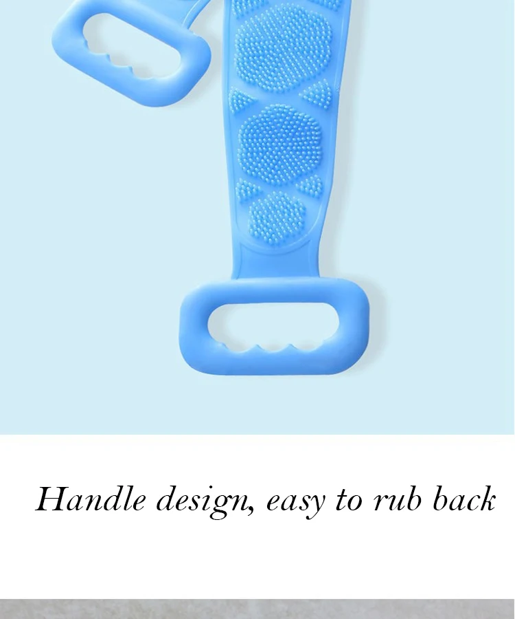 Soft Bristle &massage Dots Silicone Bath Belt Back Body Skin Cleanser