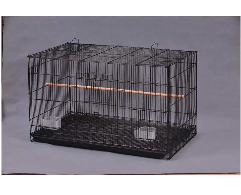 China Wholesale Red Small Wire Bird Cage, Bird Home for Parakeets, Finches and Canaries With Feeder
