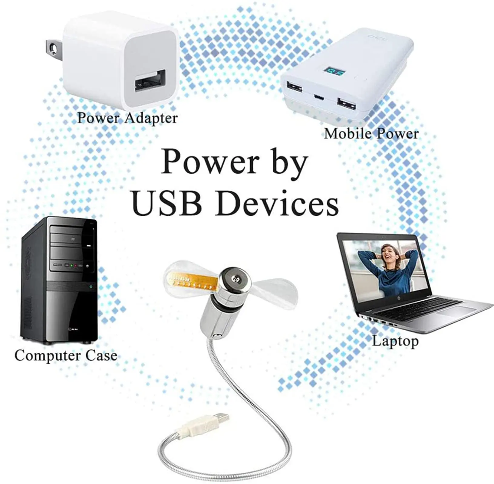 New USB Clock Fan with Real Time Clock and Temperature Display Function Cool Gadgets Products for Laptop PC Dropshiping