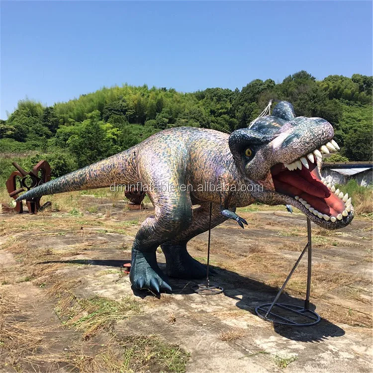 Dinossauro inflável 10 m com desenhos animados, dinossauro gigante inflável  para decoração de parque externo