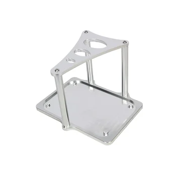 CNC Machined 6061 Billet Aluminium Silver Black Battery Hold Down Tray