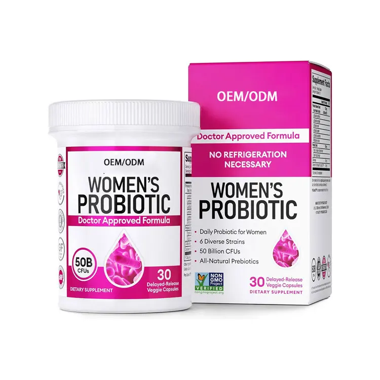 Private Logo Probiotic Prebiotic Capsules Digestive Enzyme Probiotics Supplements for Vaginal Health
