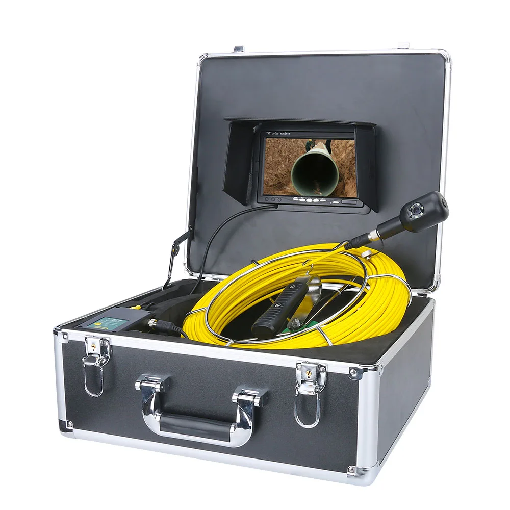 50M 1080P Dual Camera Pipeline Industrial Endoscope Pipe Inspection Video Camera 