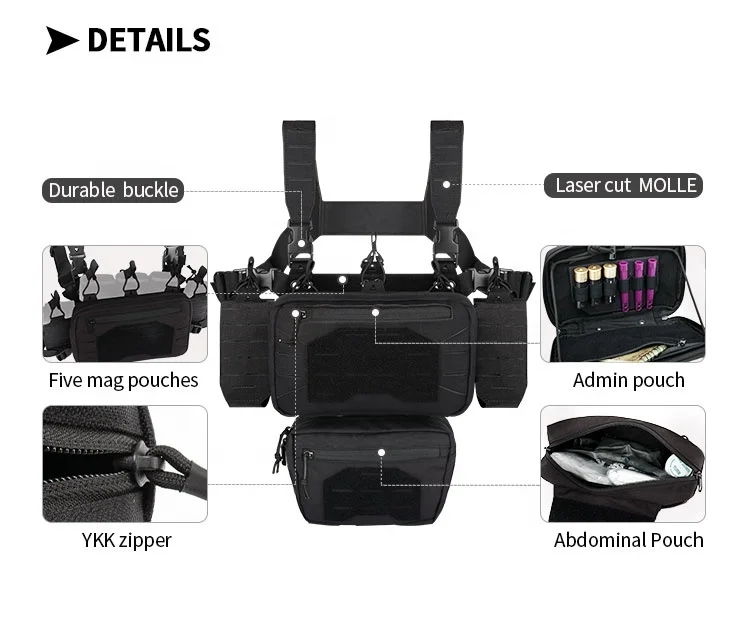 Оптовая продажа камуфляжный тактический жилет Yakeda Chaleco Tactico Molle нагрудная сумка для мужчин