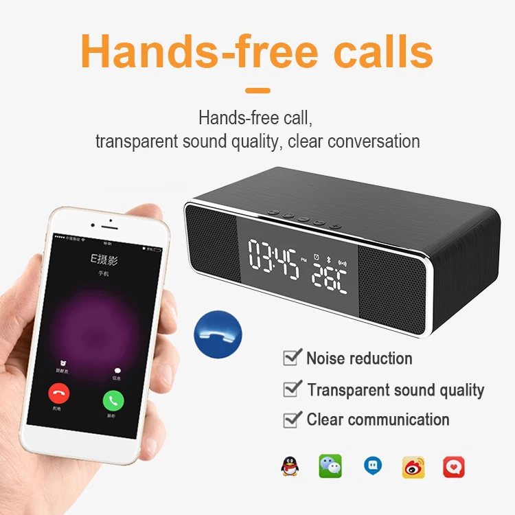 Лидер продаж многофункциональное Беспроводное зарядное устройство с FM-радио часами динамиком портативный цифровой