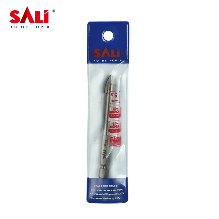 Customized Hex Shank Single Carbide Tip 6mm Tile Drill Bits Porcelain Round Shank Drill Bit for Glass and Tile