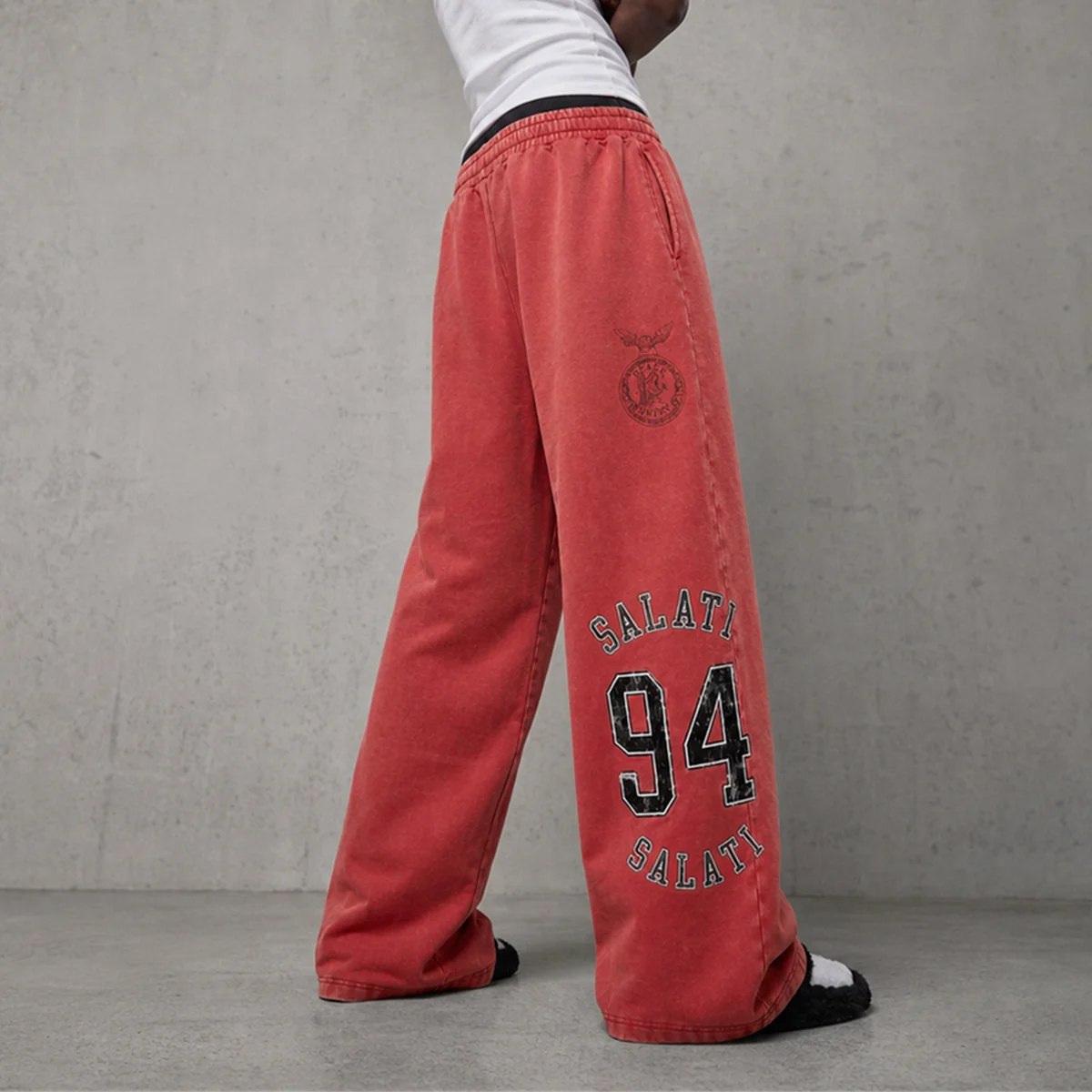 Custom Jogging Heavyweight Acid Wash Sweatpants Sports Sweat Pants Straight Leg Pants Distressed Pants gallery 6