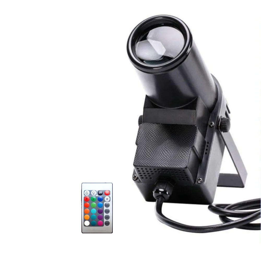 Wireless Remote Control Spot Stage Light RGB Disco Beam Led Pinspot Light for DJ Party KTV Mirror Ball Pin Spot Lights Spotlight