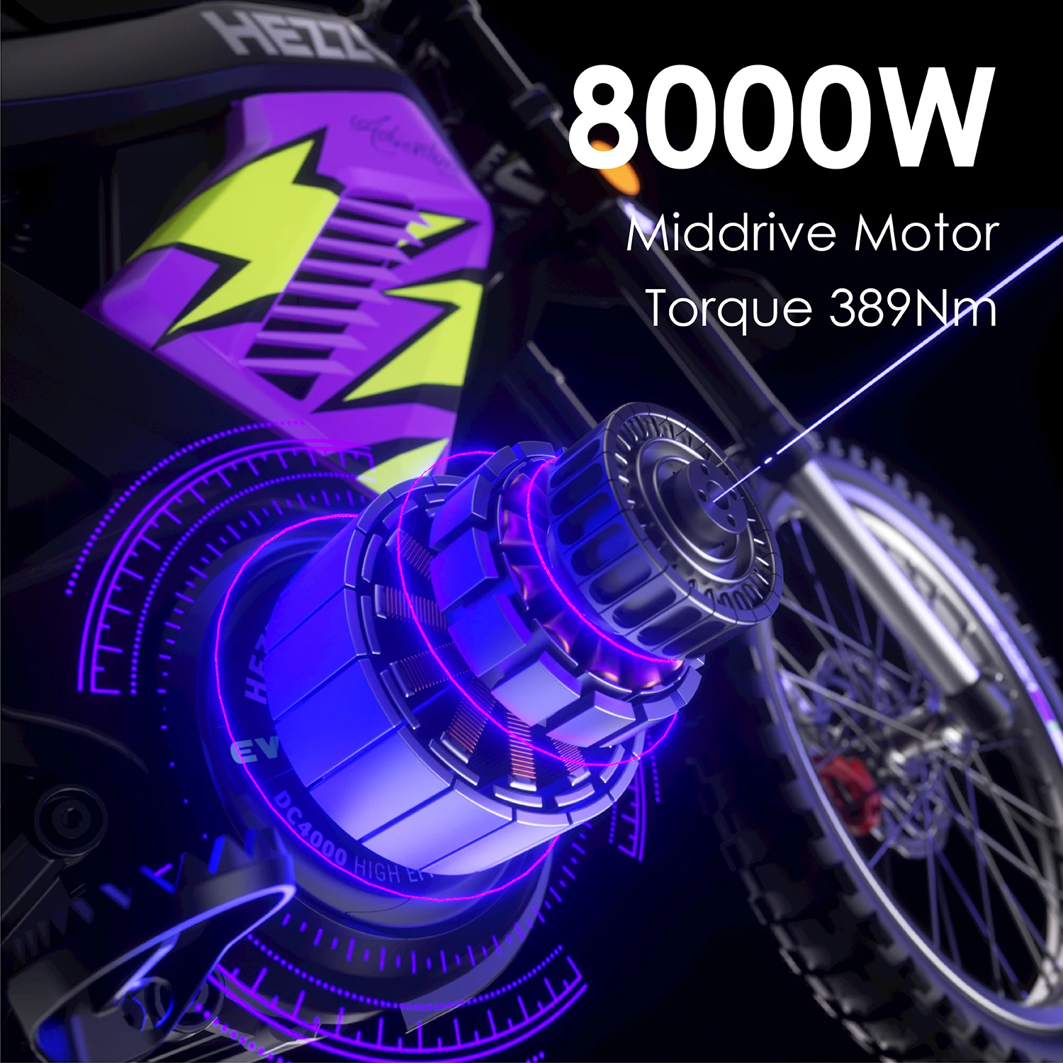 HEZZO D7 Electric Dirt Bike - 8000W off-Road Powerhouse