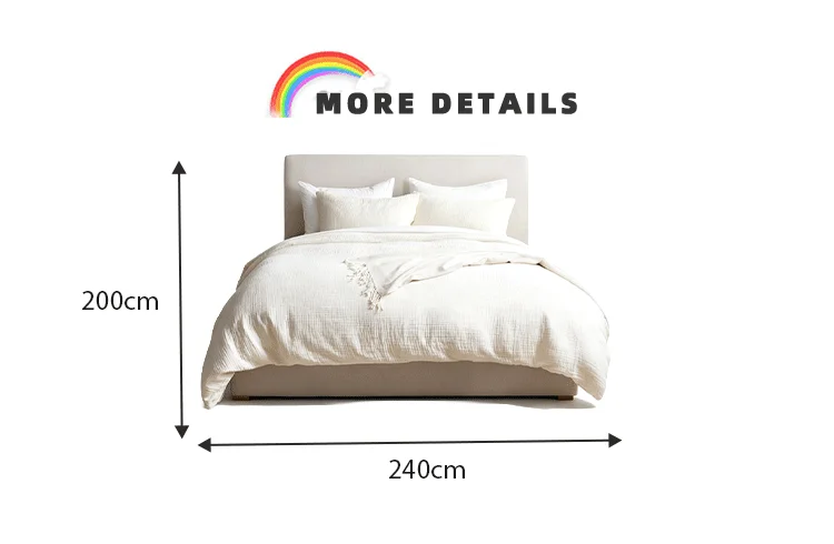 Bedding Set Size Chart Cotton gauze bedding set size and dimension reference chart