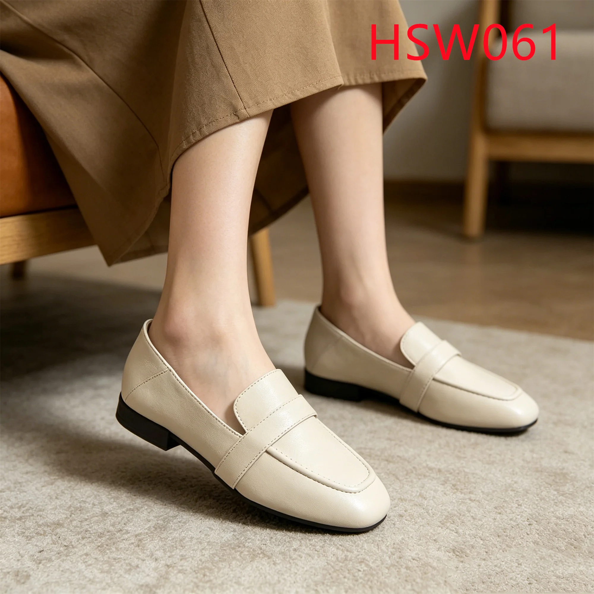 LXG,Block Wandering Full Genuine Leather Solid Color Fashion Lady Boat Shoes Anti-slip Rubber Outsole Women Loafer Shoes HSW061