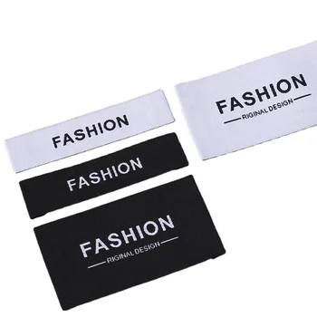 Quality Recycled Luxury Satin And Cotton Fabric Cloth Damask Clothing Neck Woven Labels Design Shirt Tag With Logo
