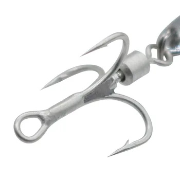 SNEDA Sea Fishing Triple Thened Three Hooks 4# 6# 8# High-carbon Steel Rotating Sequined Fish Hooks – Hooks – view 3