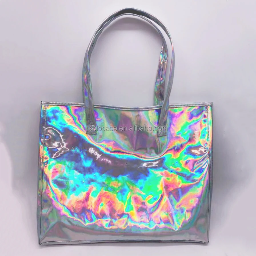 Laser Reusable Purple Tote Bag