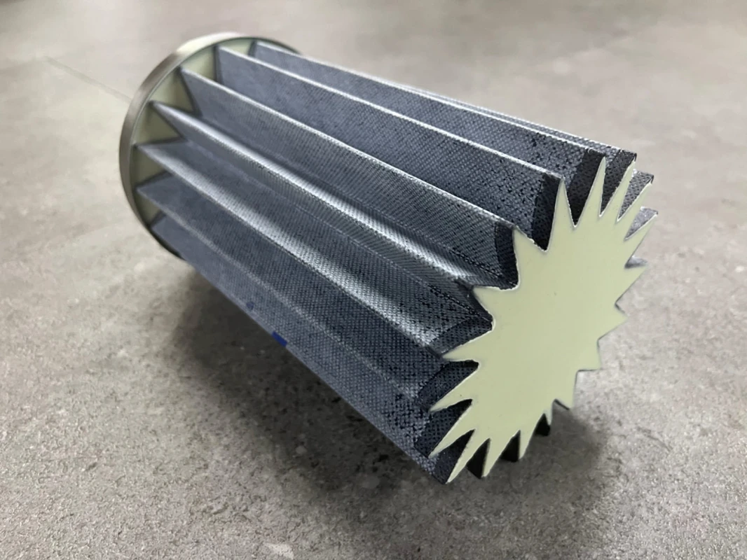 Replacement VOLKMANN 104045 Vacuum Conveyor Filter Element with 99% Efficiency and 0.01 Micron Porosity