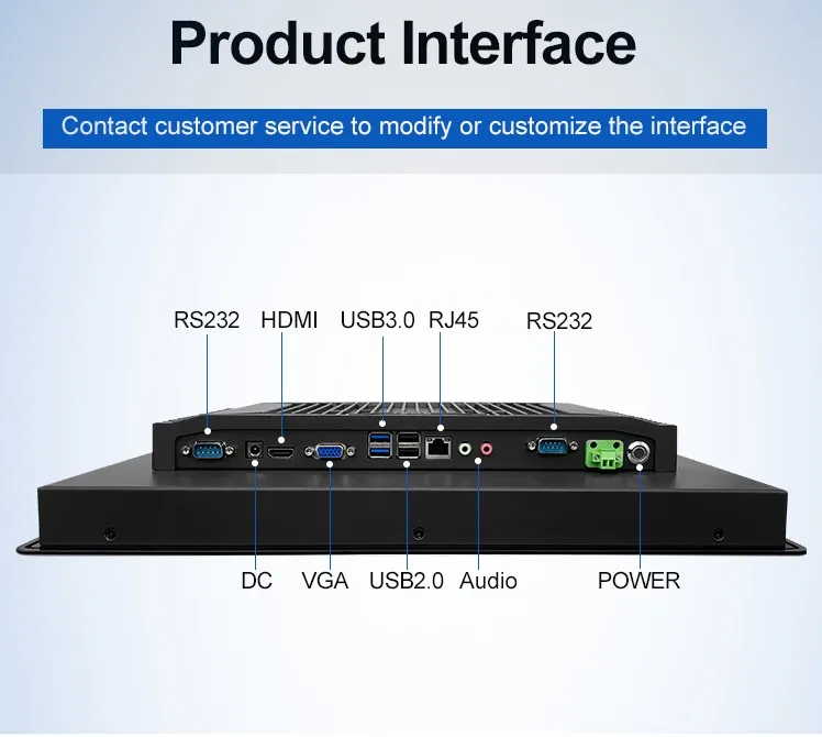 Intel All-in-One Industrial Computer Win10 IPS SSD VGA/USB/WiFi Quad Core I3/i5 DDR3 Touch Screen Panel PC