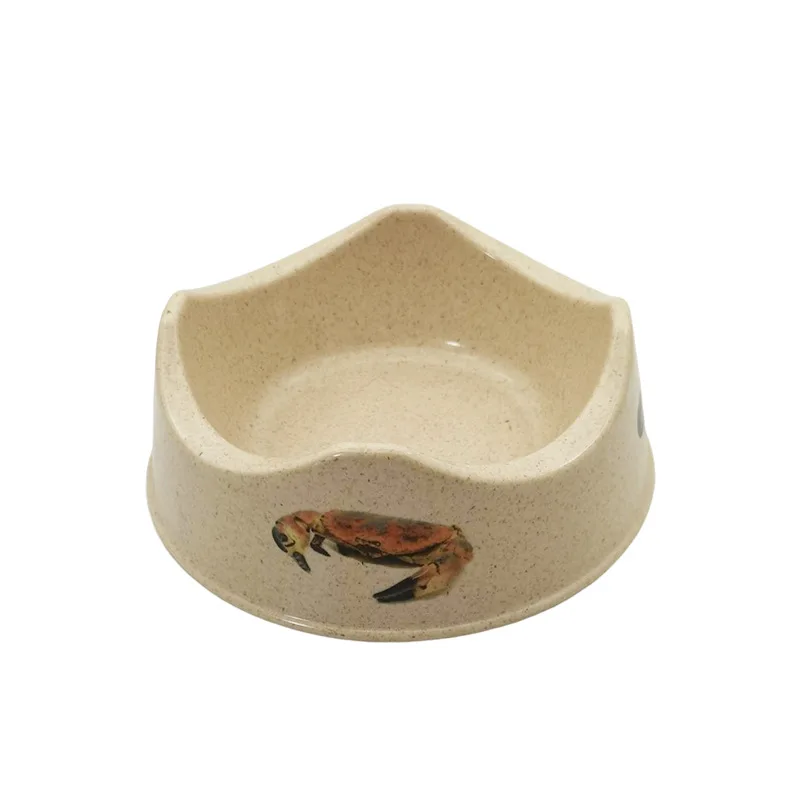 Wavy pet basin bamboo fiber biodegradable pet supplies cat and dog drinking water bowl single bowl food bowl