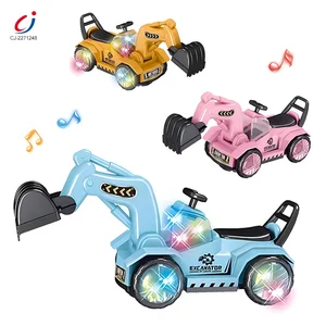 Chengji Mini Excavator Toy Set Flexible Joints Electric Universal Driving Engineering Excavator Model Toy with Light and Music