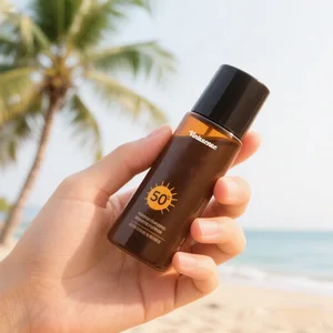 Wholesale Travel Suit Portable Sample Anti Sunburn Body Building Blackening Organic Compound 50ml Coconut Oil Tanning Spray