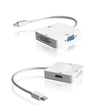3 in 1 Mini DP DisplayPort to HDMI VGA DVI Adapter Mini DP Cable Converter for Mac Book Pro Air Monitor Mini DisplayPort