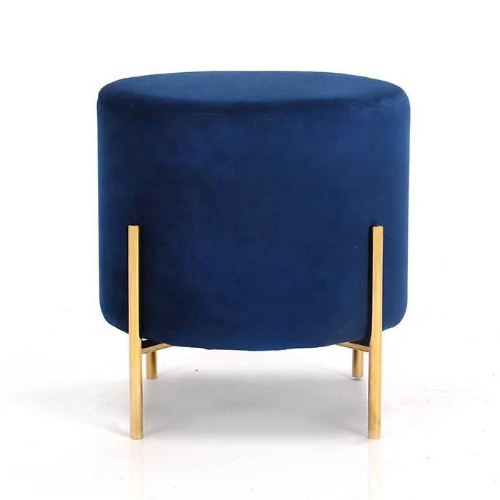 Пуф, оттоманка, ножная табуретка, золотой и белый табурет, боковой стол