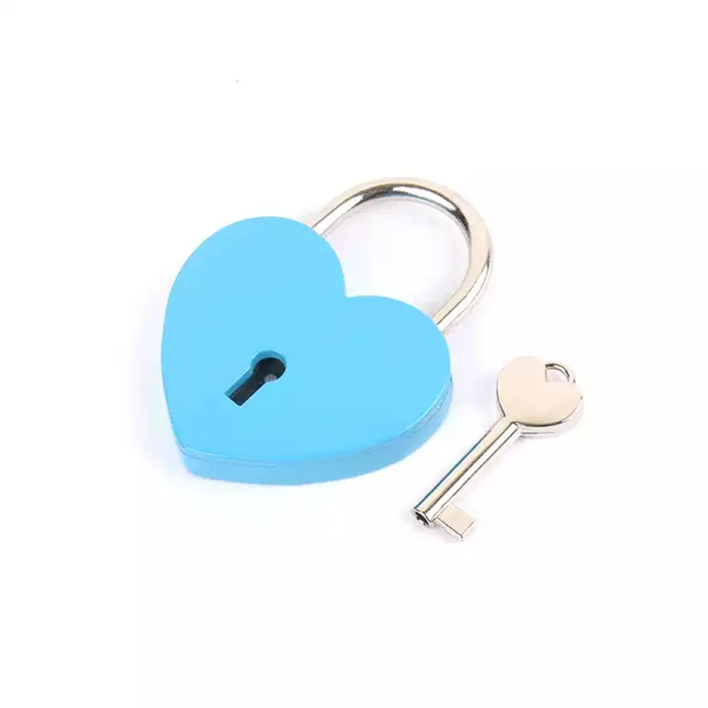 Love Padlock - Metal Heart Shape Padlock with Key