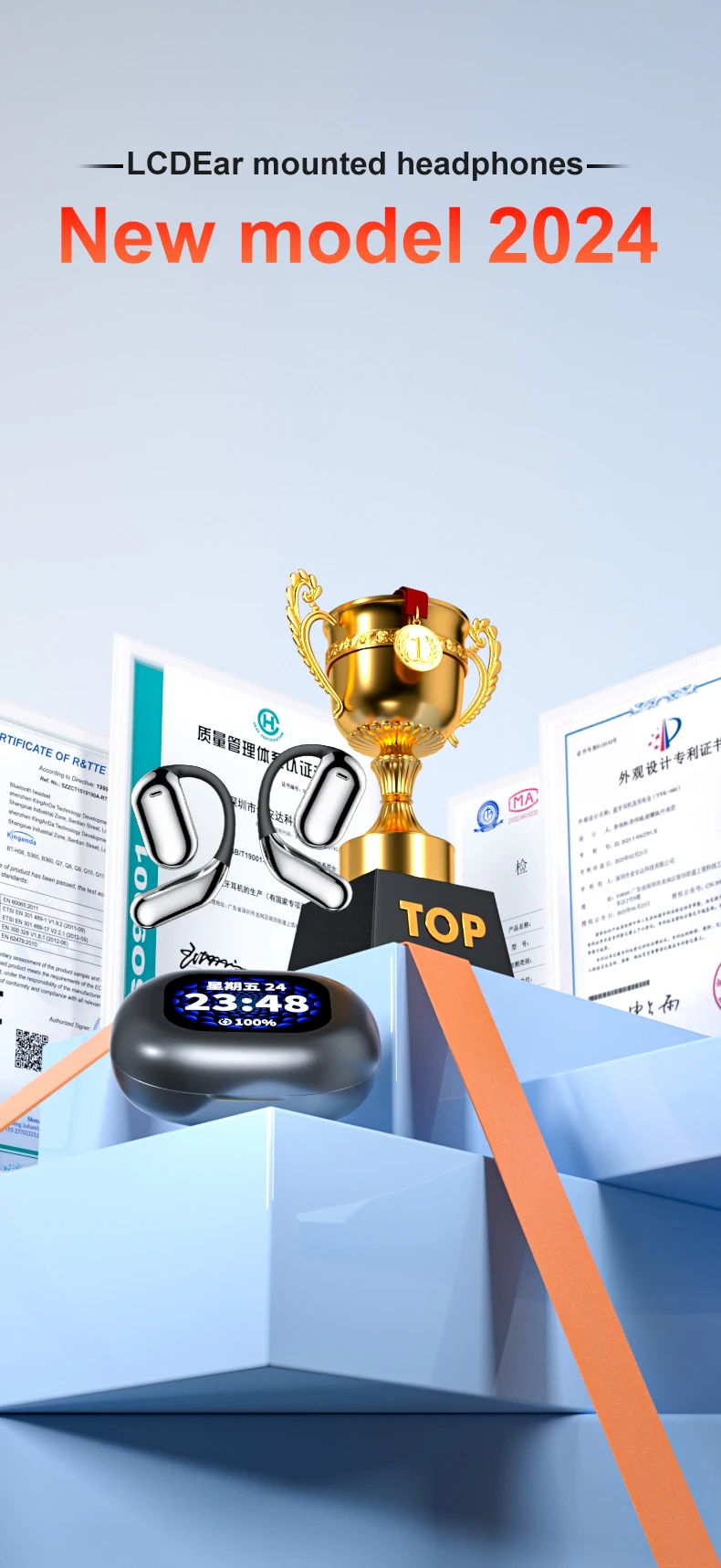 Welcome OEM Order, Factory Whole Selling 2024 Q16 Pro Wireless Earbuds Lcd Touch Control Screen Ear Hooks Earphone Bt 5.4 Camera Music Anc Noise Reduction Headphones - Buy Q16 Pro Wireless Earbuds anc Noise Reduction Headphones ear Hooks Earphone