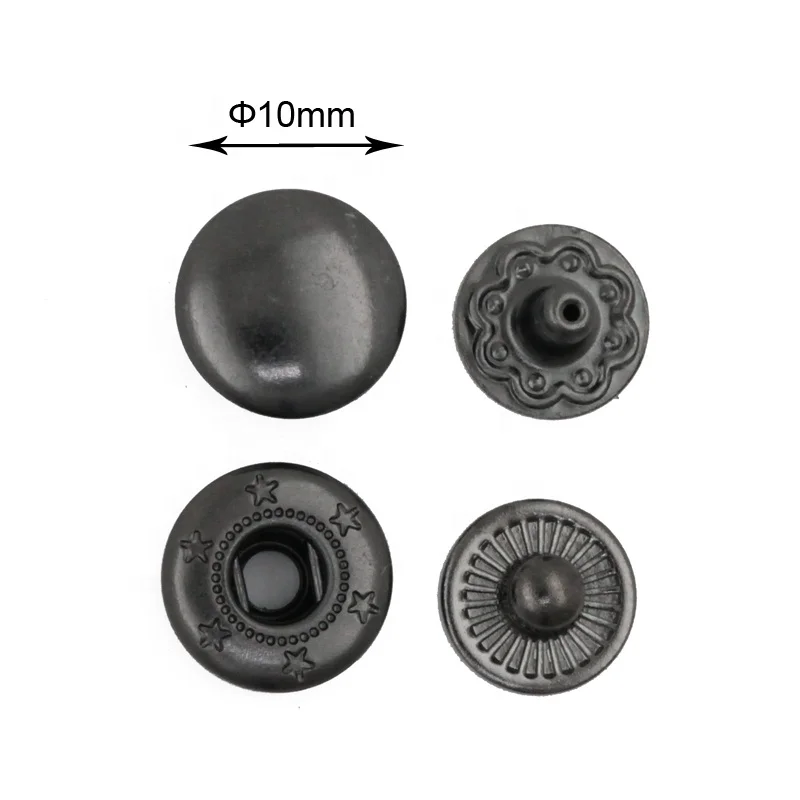 Guangtong Brand Custom Round Shaped Parallel Spring Metal Fastener Snap  Button For Leather Purse Handbags - Buy Four Parts Snap Buttons For