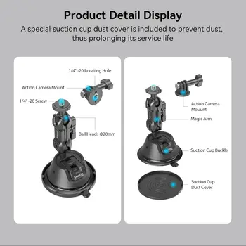 For SMALLRIG SC-1K 4193 Double-Layer Suction Cup Mount for GoPro Hero 11/10/9 for DJI Osmo Action/Procket Insta360 X3 360° product image