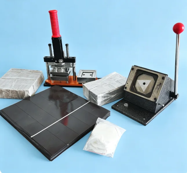 TEBAK Complete Square Fridge Magnet Making Kit with Machine, Materials & Paper Cutter