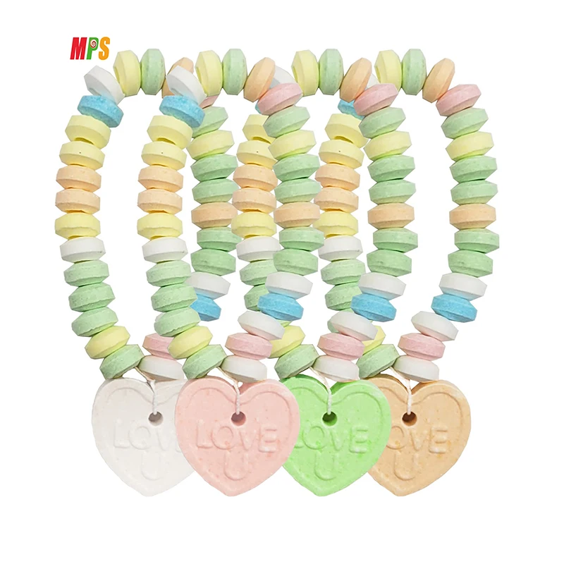 Multicolor Fruit-Flavored Chewables Candy Bracelet Sugar Tablet Candy