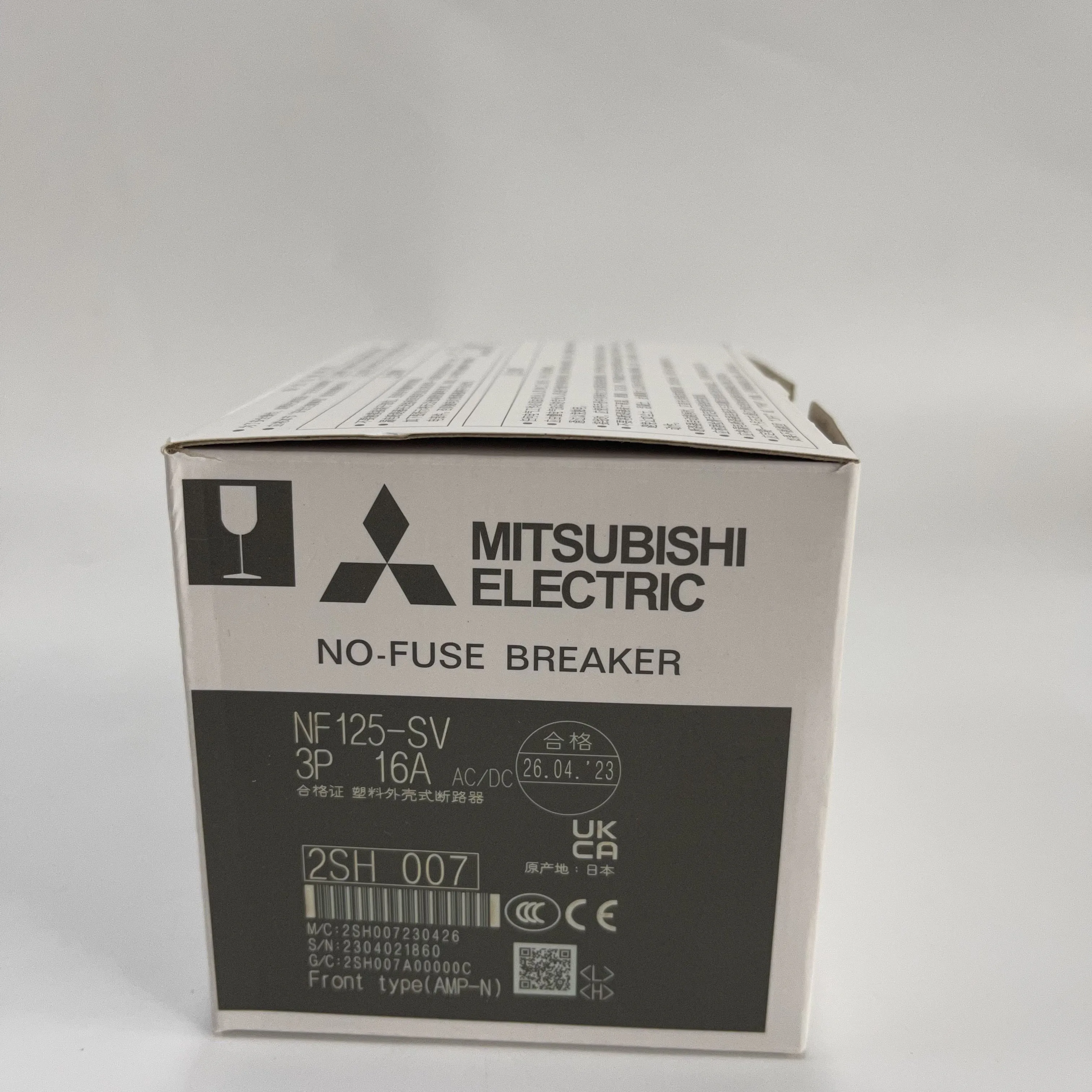 Mitsubishi No-Fuse Breaker NF125-SV 3P 16A Mitsubishi No-Fuse Breaker NF125-SV 3P 16A