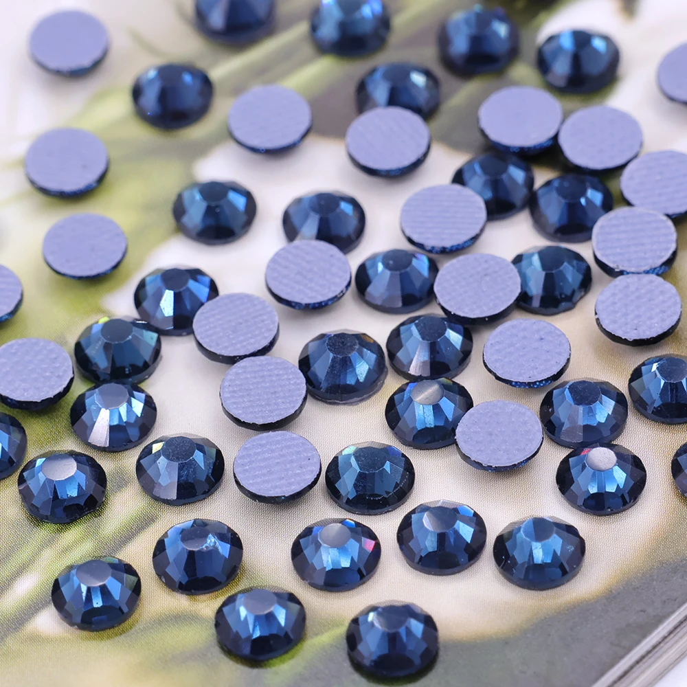 2500 Piezas Cristal Hotfix Tamaño Mixto Azul Sapphire | Meses Sin Interés