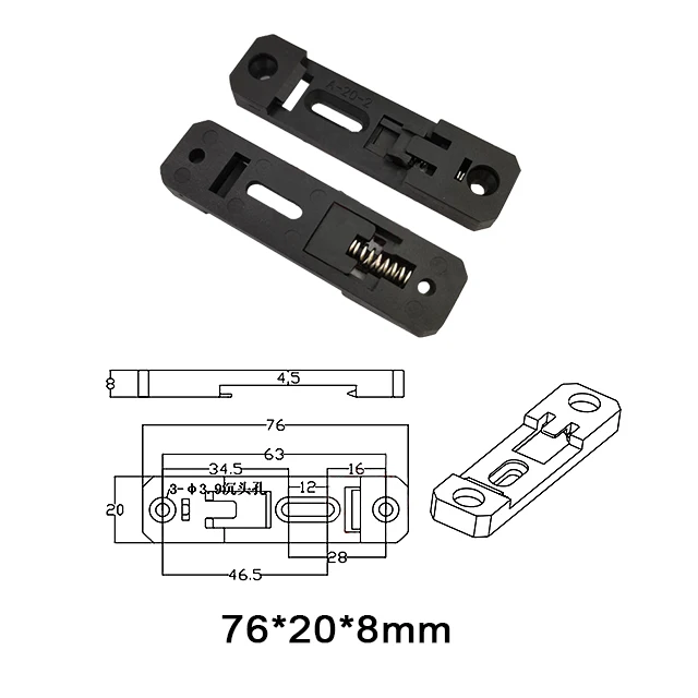 Universal Din Rail Mounting Clips 20mm,35mm,48mm Wide Spring Loaded