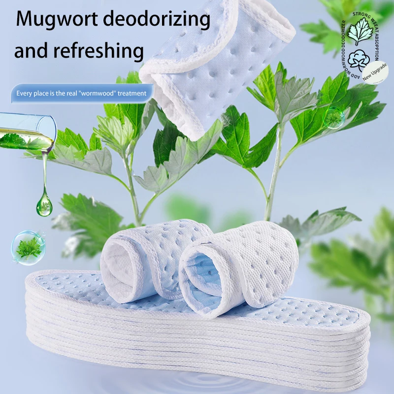 Mugwort Cotton Warm Insoles Bulk Breathable Shoe Pads
